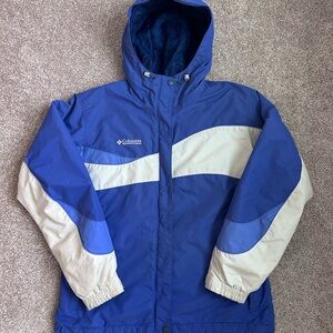 Women’s Columbia Fleece Lined Blue And Purple Coat Size Large